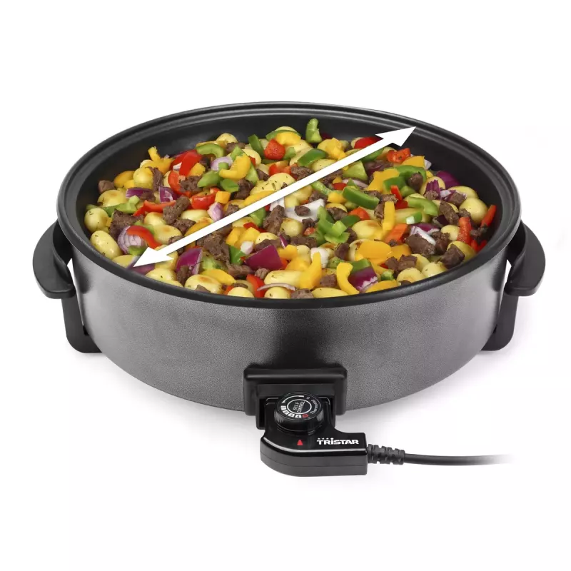 Elektrinė keptuvė Tristar PZ-9145 XXL – 40 cm, 1500 W, juoda