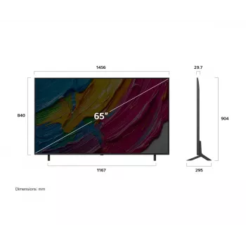 LG QNED 65QNED80A3A televizorius 165,1 cm (65 col.) 4K Ultra HD Smart TV Wi-Fi juodas