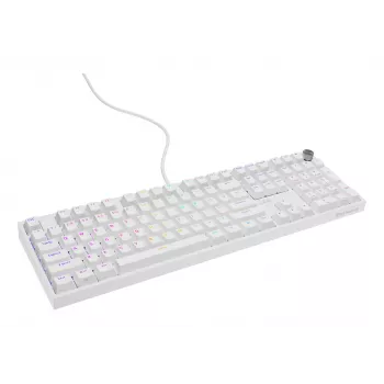 Mechaninė klaviatūra GENESIS THOR 404, pilno dydžio, USB, QWERTY anglų, RGB apšvietimas, balta