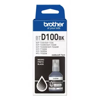 Originalus rašalo kasetė Brother BTD100BK juoda – 108 ml, 7500 puslapių