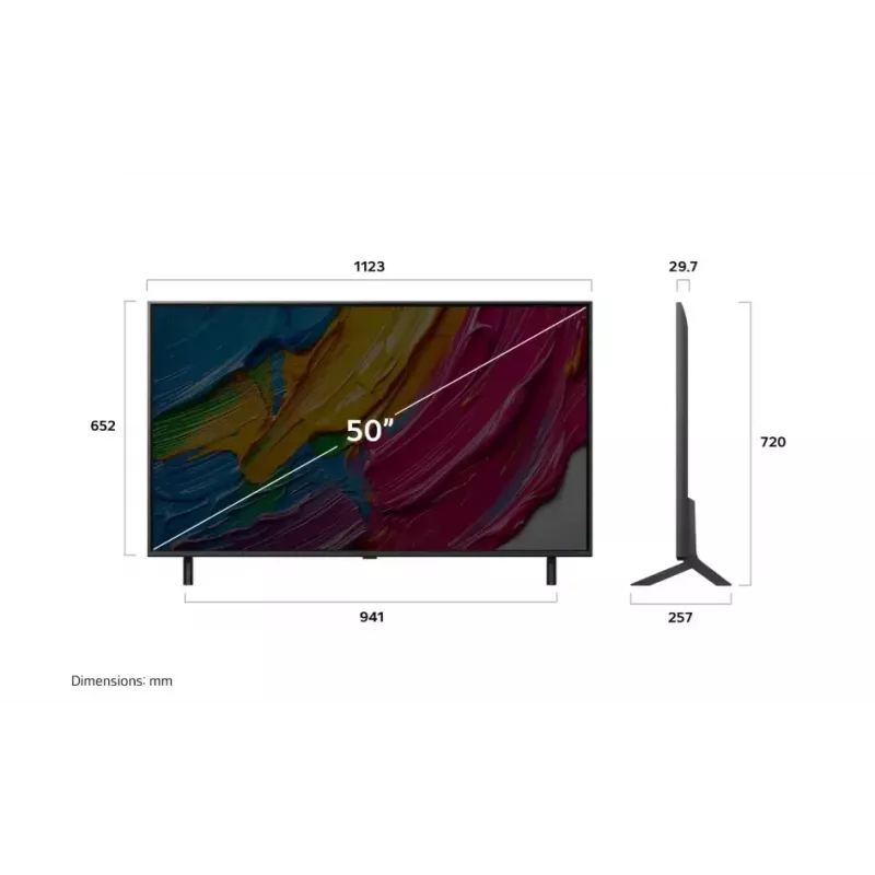LG QNED 50QNED80A3A televizorius 127 cm (50 colių) 4K Ultra HD Smart TV Wi-Fi Juodas