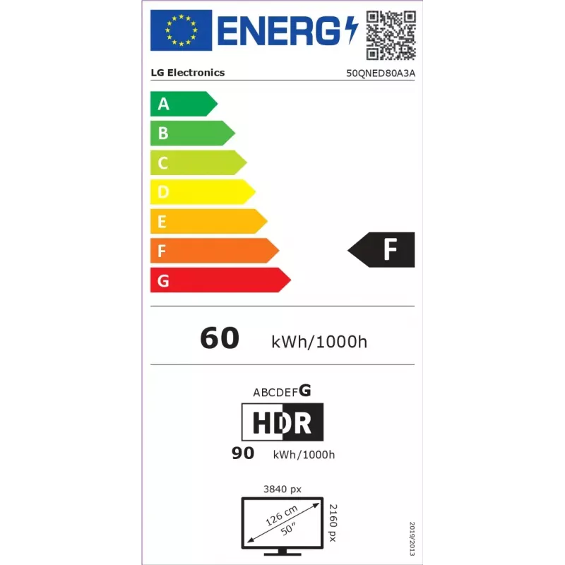 LG QNED 50QNED80A3A televizorius 127 cm (50 colių) 4K Ultra HD Smart TV Wi-Fi Juodas