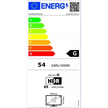 LG QNED 43QNED80A3A televizorius 109,2 cm (43 col.) 4K Ultra HD Smart TV Wi-Fi juodas