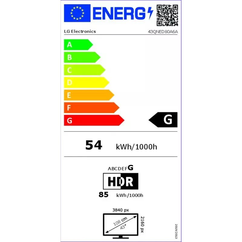 LG QNED 43QNED80A3A televizorius 109,2 cm (43 col.) 4K Ultra HD Smart TV Wi-Fi juodas