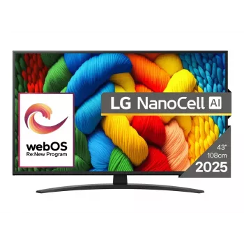 LG NanoCell AI 43NANO81A3A televizorius 109.2 cm (43 coliai) 4K Ultra HD Smart TV Wi-Fi Juodas