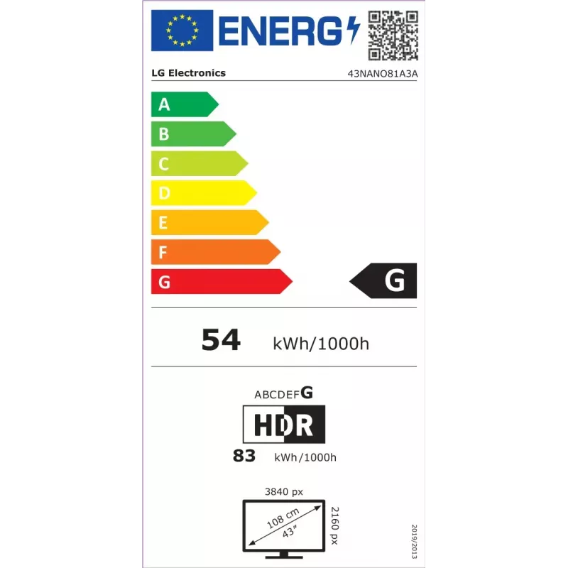 LG NanoCell AI 43NANO81A3A televizorius 109.2 cm (43 coliai) 4K Ultra HD Smart TV Wi-Fi Juodas