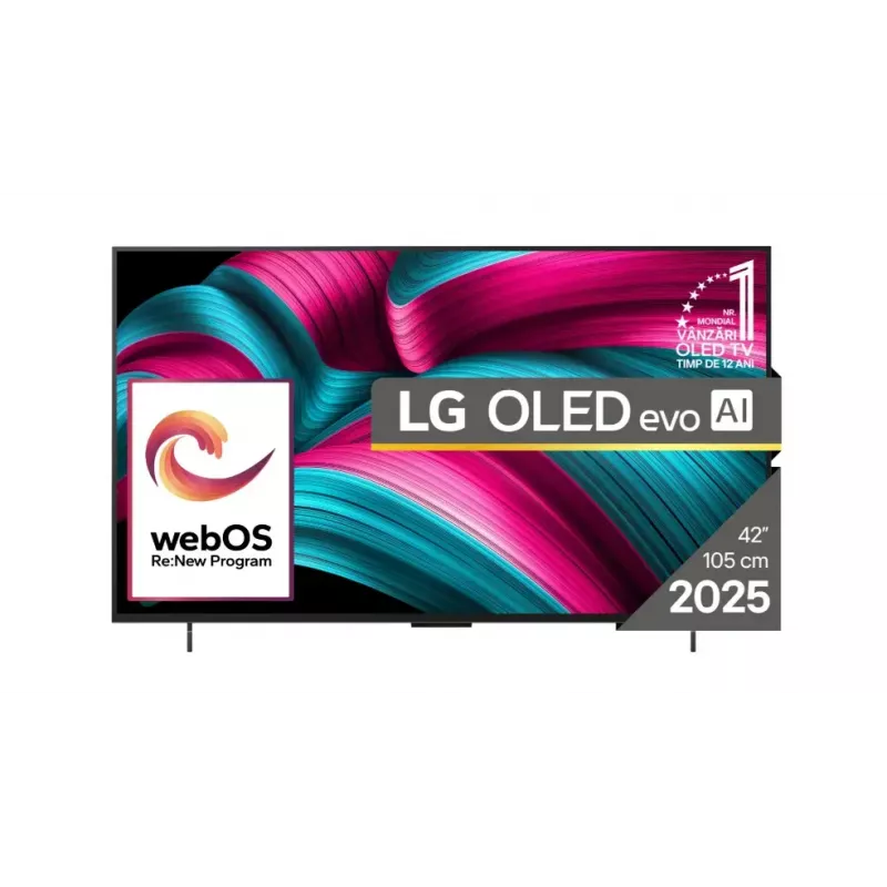 LG OLED evo AI OLED42C51LA televizorius 106,7 cm (42 col.) 4K Ultra HD Smart TV Wi-Fi Juodas