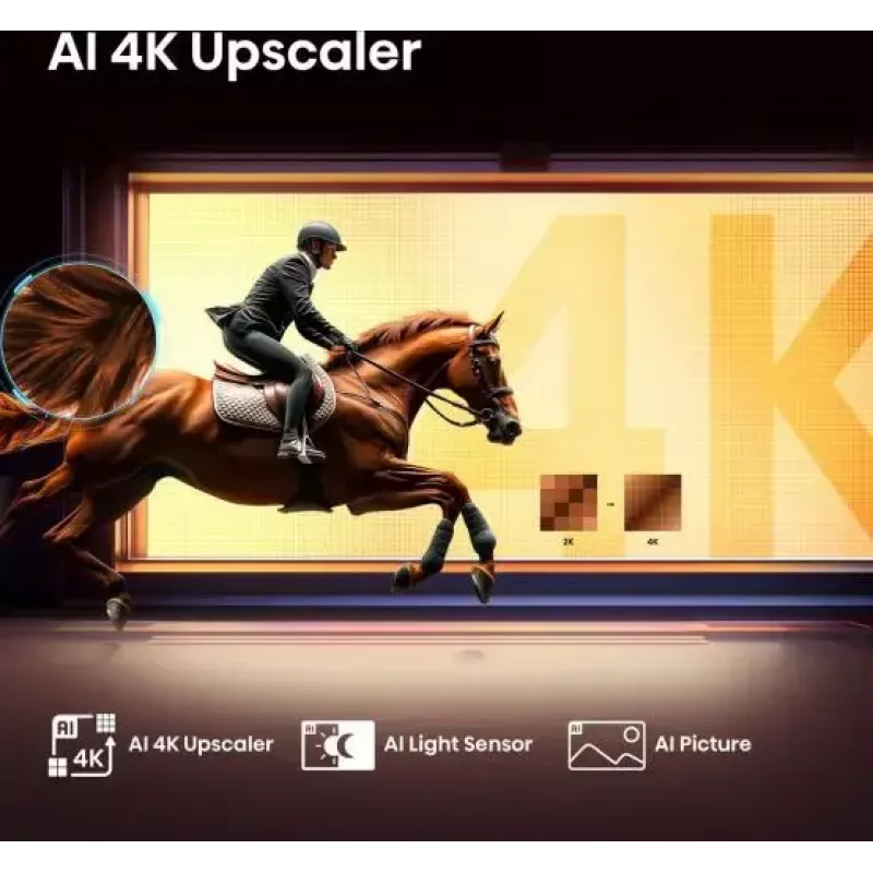 Hisense 65E7Q 165,1 cm (65 col.) 4K Ultra HD QLED išmanusis televizorius, Wi-Fi, juodas