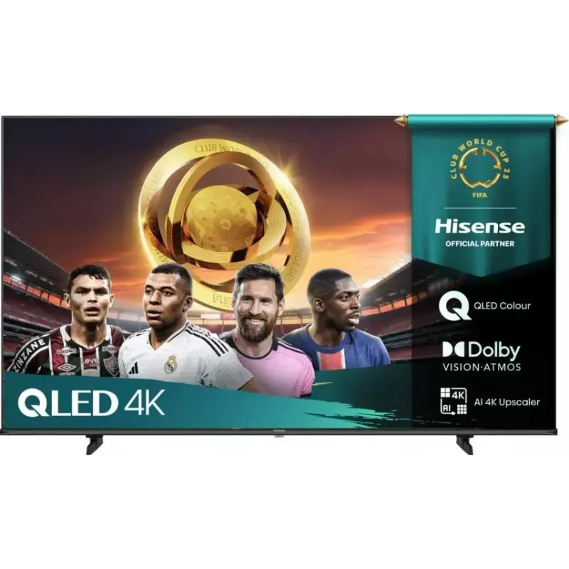 Hisense 65E7Q 165,1 cm (65 col.) 4K Ultra HD QLED išmanusis televizorius, Wi-Fi, juodas