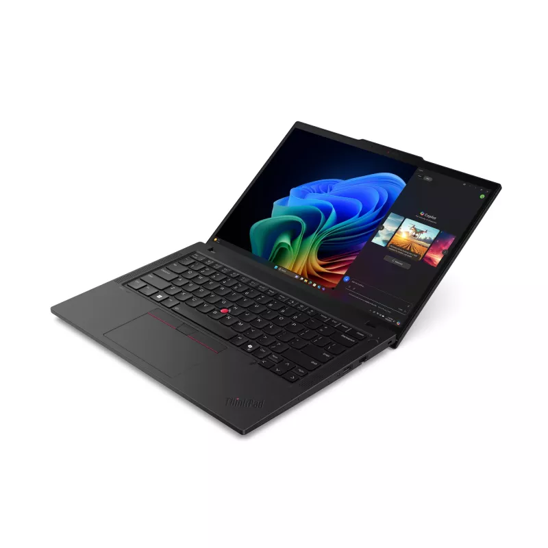 Nešiojamas kompiuteris Lenovo ThinkPad T14 Gen 6 (AMD) Copilot+ PC, AMD Ryzen™ AI 5 340, 14 colių WUXGA, 32 GB DDR5, 512 GB SSD, Wi-Fi 7, Windows 11 Pro, juodas