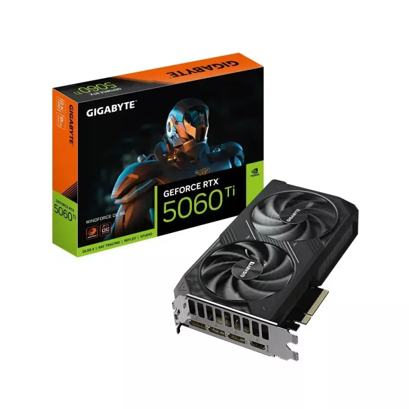 GIGABYTE NVIDIA GeForce RTX 5060 Ti 8 GB GDDR7 vaizdo plokštė (GV-N506TWF2OC-8GD)