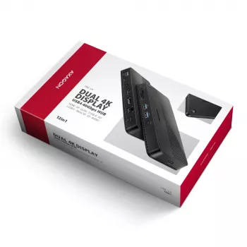 Axagon HMC-U4 USB4 stotelė, 3x USB-A, 2x USB-C, HDMI ir DP 8K/30Hz, RJ-45, SD/mSD, garsas, PD 100W