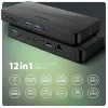 Axagon HMC-U4 USB4 stotelė, 3x USB-A, 2x USB-C, HDMI ir DP 8K/30Hz, RJ-45, SD/mSD, garsas, PD 100W