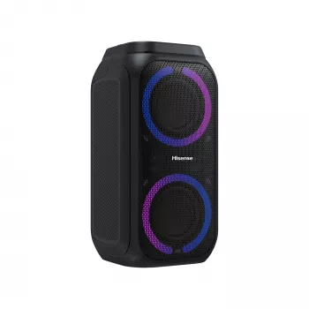 Nešiojamas vakarėlių garsiakalbis HISENSE Party Rocker 160 — 160 W RMS, 2.0 kanalai, IPX4, juodas, 6,3 kg