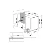 Įmontuojamas indaplovė WHIRLPOOL W8I HP42 L — 14 komplektų, 42 dB, pilno dydžio 60 cm