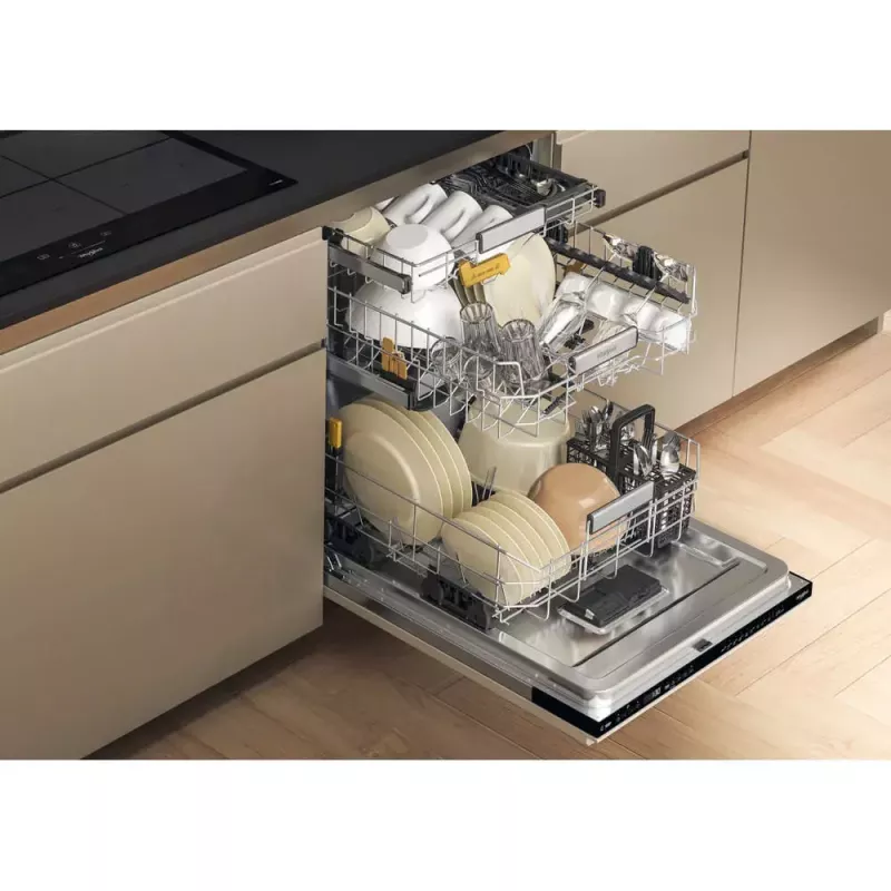 Įmontuojamas indaplovė WHIRLPOOL W8I HP42 L — 14 komplektų, 42 dB, pilno dydžio 60 cm