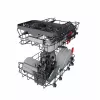 Įmontuojamas siauras indaplovė WHIRLPOOL WSIO 3T223 PCE X — 10 komplektų, 43 dB, 45 cm