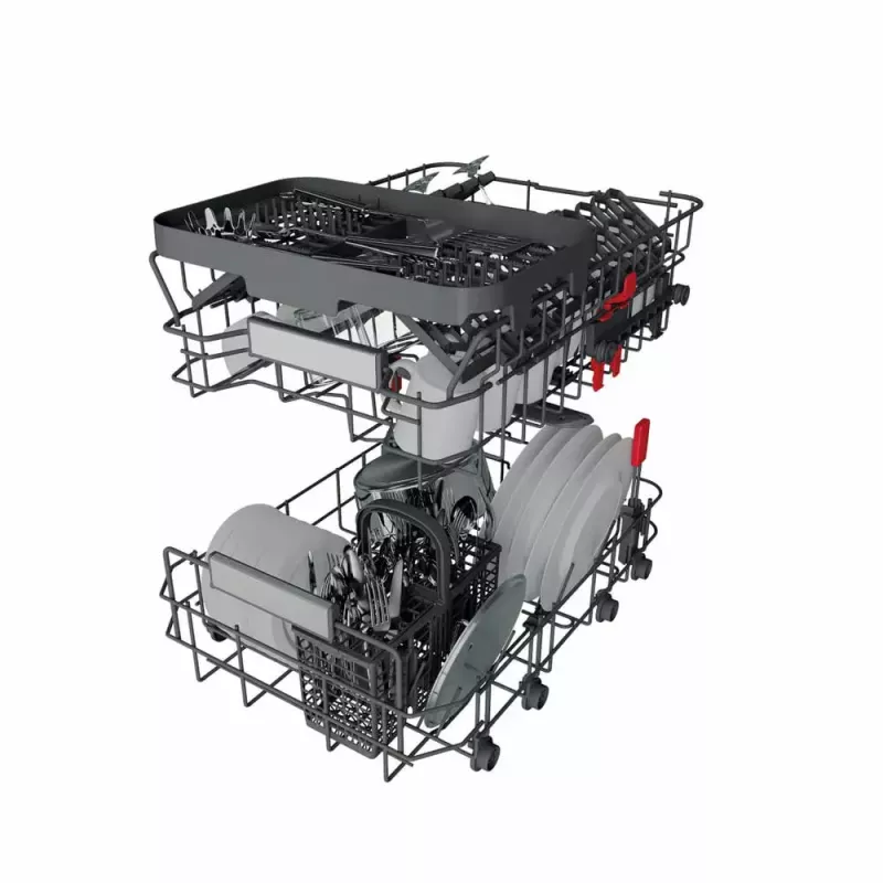 Įmontuojamas siauras indaplovė WHIRLPOOL WSIO 3T223 PCE X — 10 komplektų, 43 dB, 45 cm