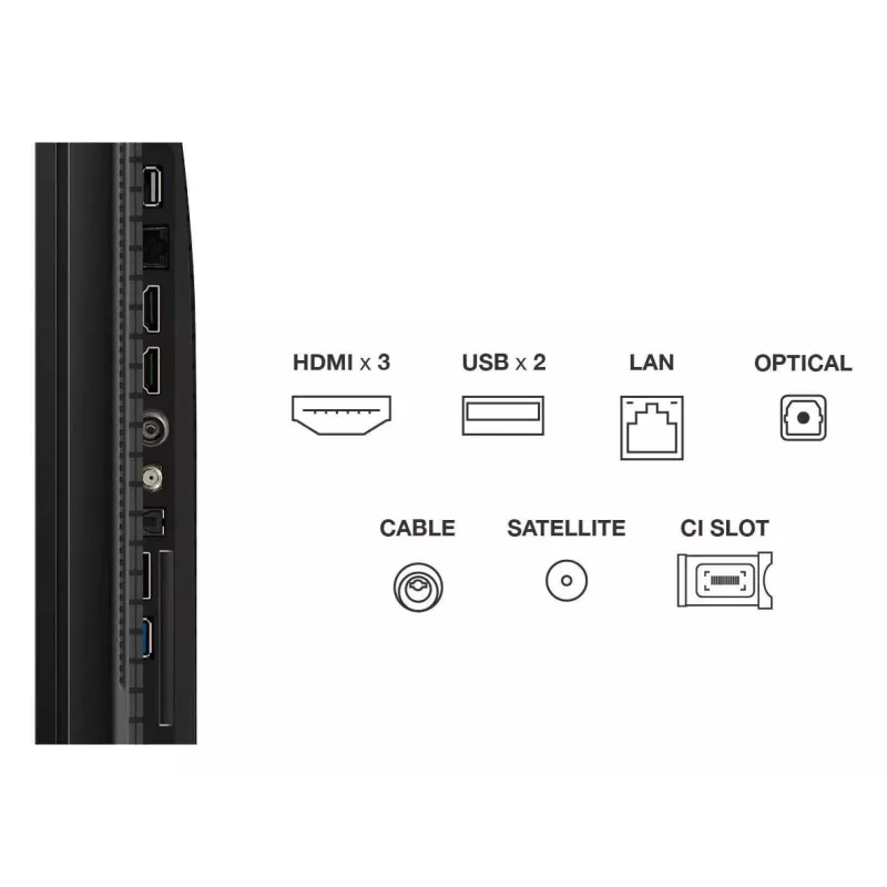 TCL T69C 43T69C televizorius 109,2 cm (43 colių) 4K Ultra HD Smart TV Wi-Fi juodas 350 cd/m²