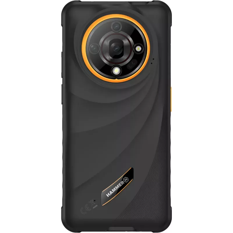 Išmanusis telefonas Hammer Iron 6 — 6,56 colio IPS TFT, 128 GB, 6 GB RAM, Android 14, 4G, juodas