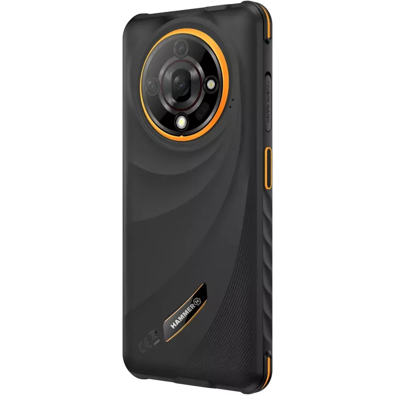 Išmanusis telefonas Hammer Iron 6 — 6,56 colio IPS TFT, 128 GB, 6 GB RAM, Android 14, 4G, juodas
