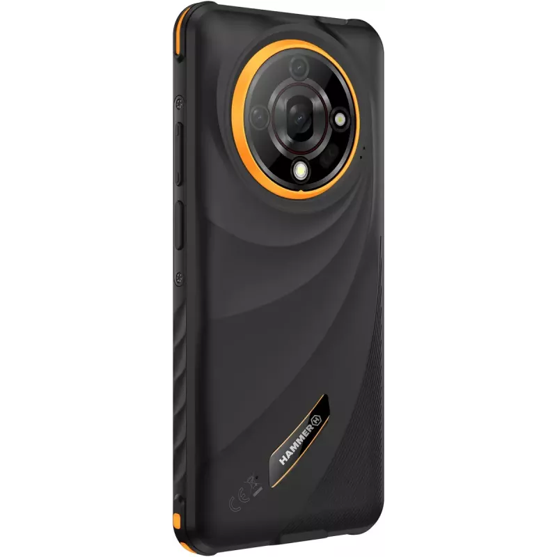 Išmanusis telefonas Hammer Iron 6 — 6,56 colio IPS TFT, 128 GB, 6 GB RAM, Android 14, 4G, juodas