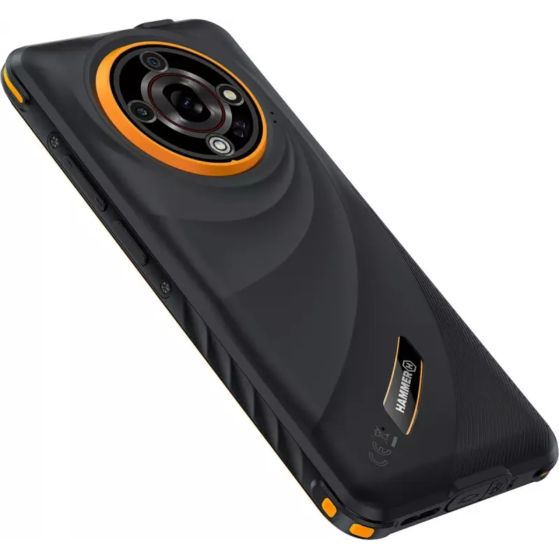 Išmanusis telefonas Hammer Iron 6 — 6,56 colio IPS TFT, 128 GB, 6 GB RAM, Android 14, 4G, juodas