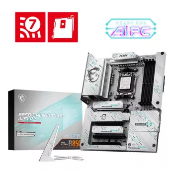 Motininė plokštė MSI B850 GAMING PLUS WIFI PZ – AMD B850, lizdas AM5, ATX, DDR5, 4x DIMM, 3x M.2, Wi‑Fi, Bluetooth