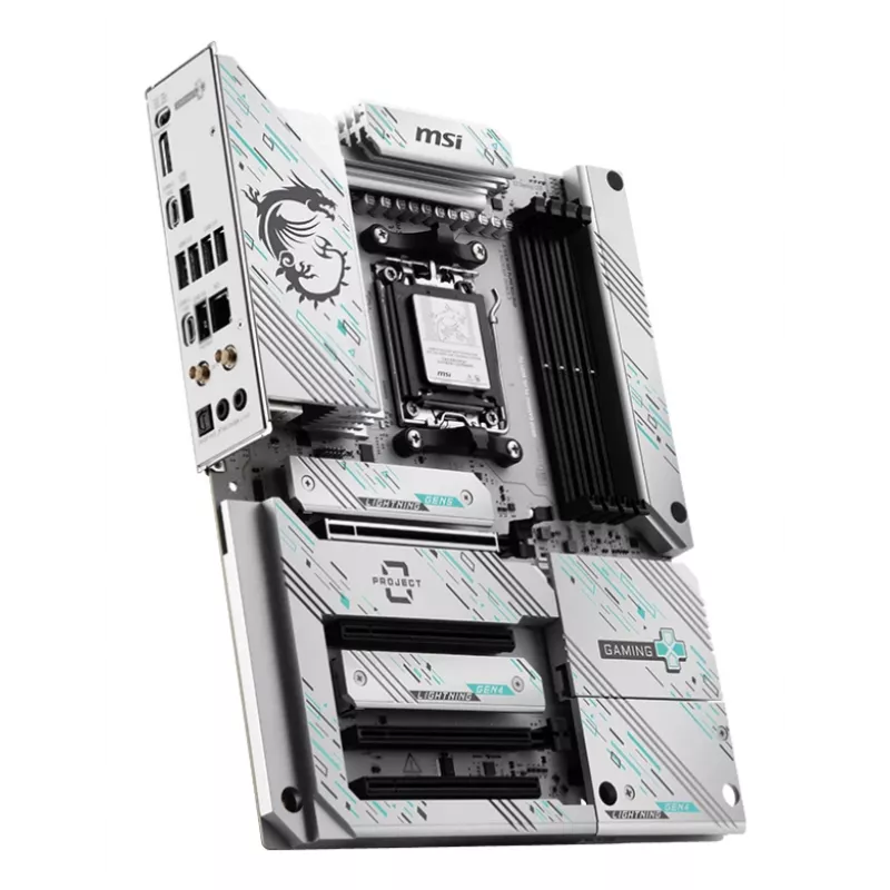 Motininė plokštė MSI B850 GAMING PLUS WIFI PZ – AMD B850, lizdas AM5, ATX, DDR5, 4x DIMM, 3x M.2, Wi‑Fi, Bluetooth
