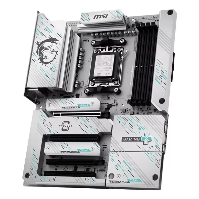 Motininė plokštė MSI B850 GAMING PLUS WIFI PZ – AMD B850, lizdas AM5, ATX, DDR5, 4x DIMM, 3x M.2, Wi‑Fi, Bluetooth