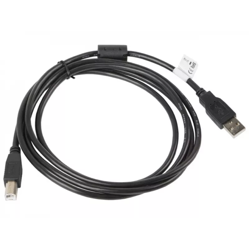 USB 2.0 laidas LANBERG CA-USBA-11CC-0018-BK 1.8 m, USB A į USB B, juodas, 480 Mbps