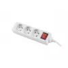 Prailginimo laidas Lanberg PS1-03E-0150-W 1,5 m, 3 AC lizdai, baltas