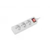 Prailginimo laidas Lanberg PS1-03E-0150-W 1,5 m, 3 AC lizdai, baltas