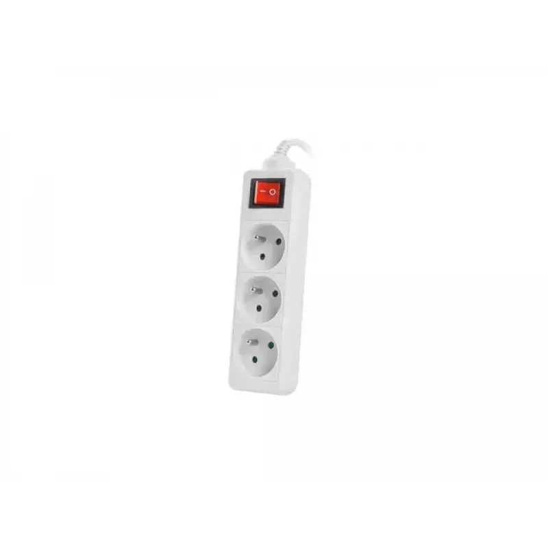 Prailginimo laidas Lanberg PS1-03E-0150-W 1,5 m, 3 AC lizdai, baltas