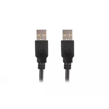USB A–A laidas LANBERG CA-USBA-20CU-0018-BK 1,8 m USB 2.0 juodas, nikeliuoti kontaktai