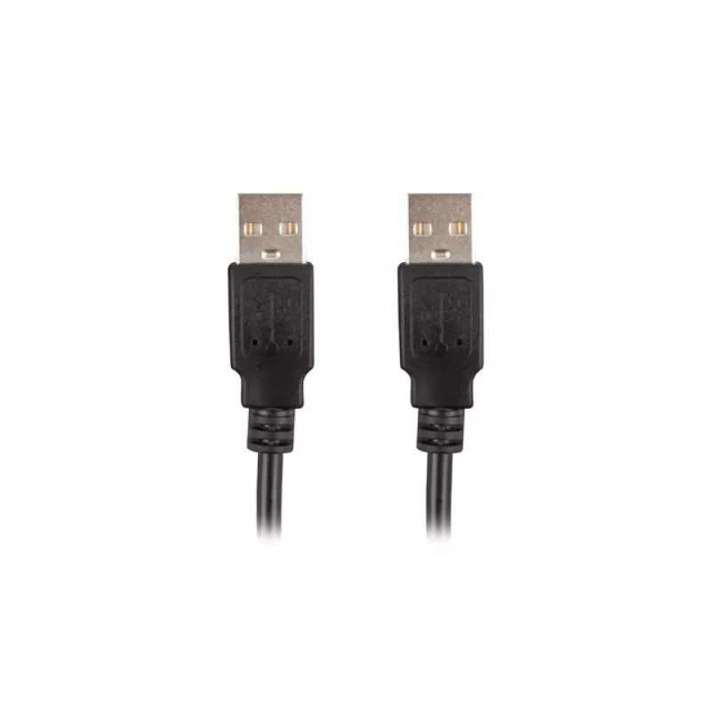 USB A–A laidas LANBERG CA-USBA-20CU-0018-BK 1,8 m USB 2.0 juodas, nikeliuoti kontaktai