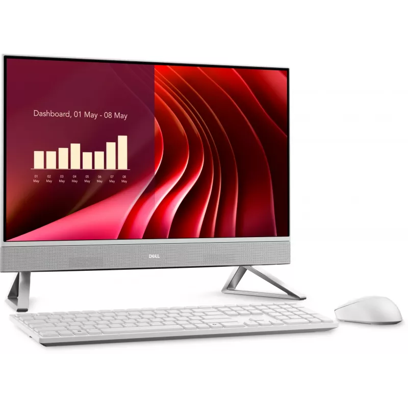 All-in-One kompiuteris Dell EC24250 23,8 col. Full HD jutiklinis, Intel Core 7 150U 5,4 GHz, 16 GB DDR5, 1 TB SSD, Windows 11 Pro, baltas