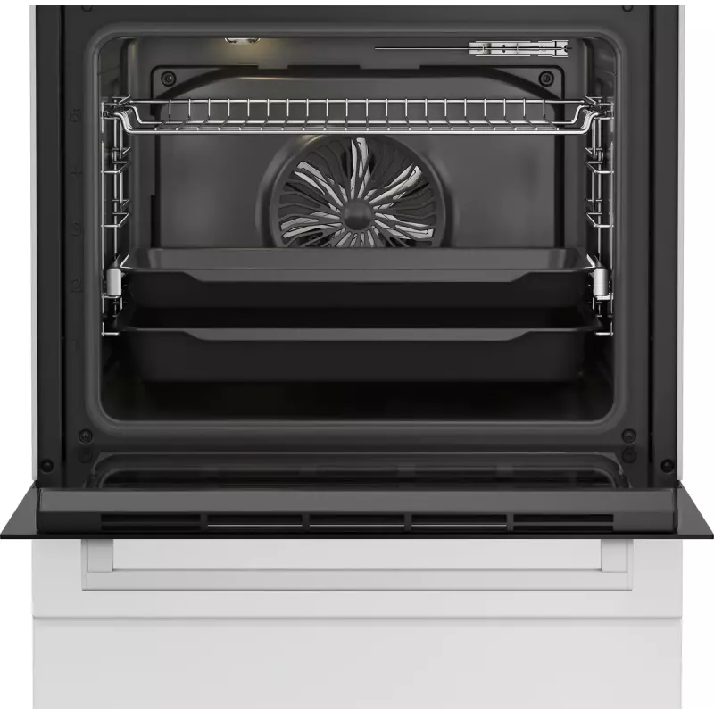 Laisvai pastatoma viryklė Beko FBM62330GWDTN dujinė elektrinė juoda balta 72L A