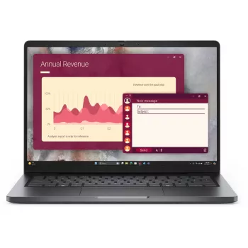 DELL Pro 14 PC14250 Intel Core 5 120U nešiojamas kompiuteris 35,6 cm (14 colių) Full HD+ 16 GB DDR5-SDRAM 512 GB SSD Wi-Fi 6E (802.11ax) Windows 11 Pro juodas