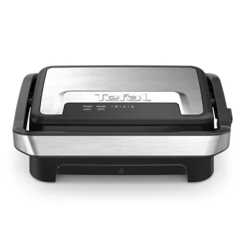 Kontaktinė grilio keptuvė Tefal Inicio Compact GC270D10 – 1000 W, stačiakampė, grotelių paviršius, juoda/nerūdijantis plienas