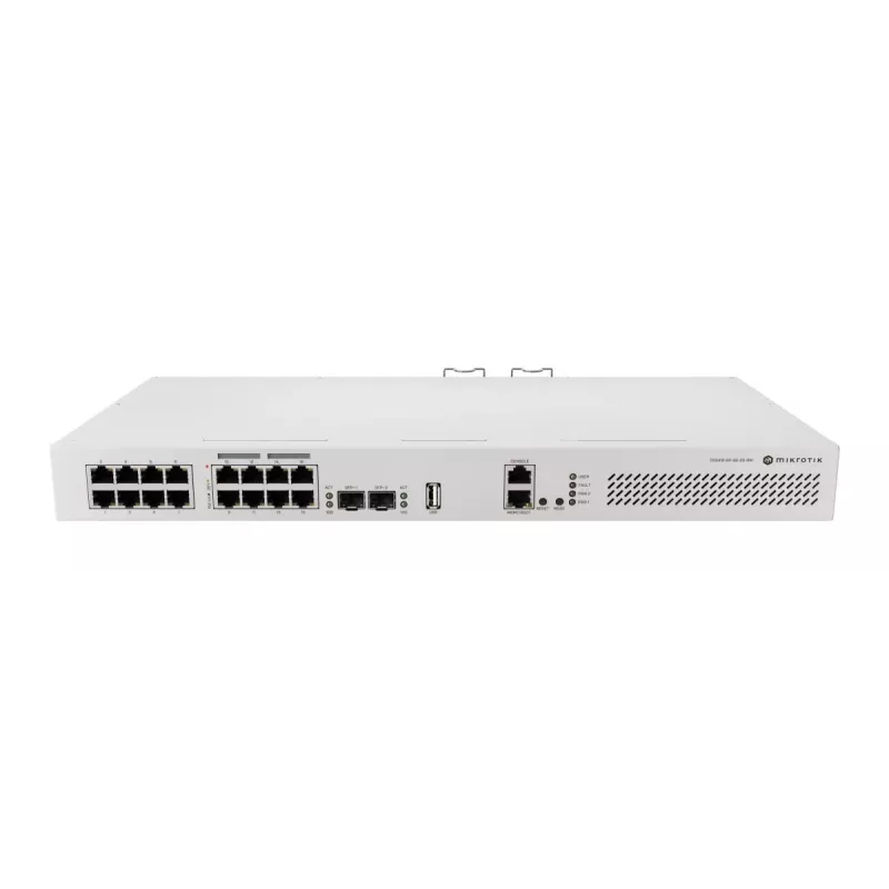 Mikrotik CRS418-8P-8G-2S+RM debesų maršrutizatorius L2/L3 Gigabit Ethernet PoE 1U