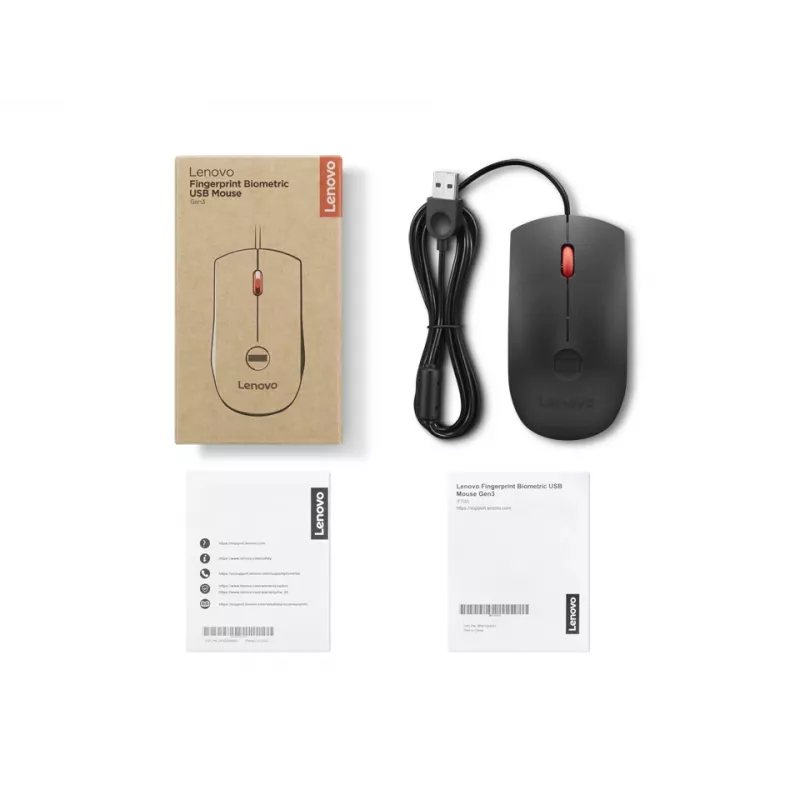 Lenovo 4Y51S24029 pelė biometrinė USB Type-A optinė 2000 DPI