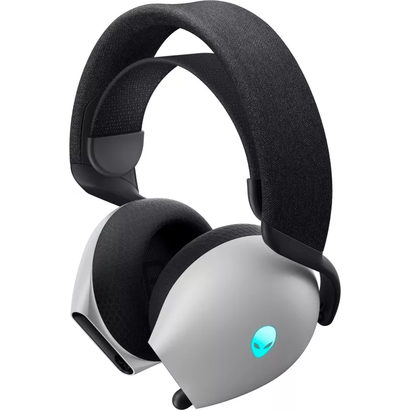 Alienware AW725H ausinės, laidinės ir belaidės, žaidimų, USB Type-C, Bluetooth, juodos/baltos
