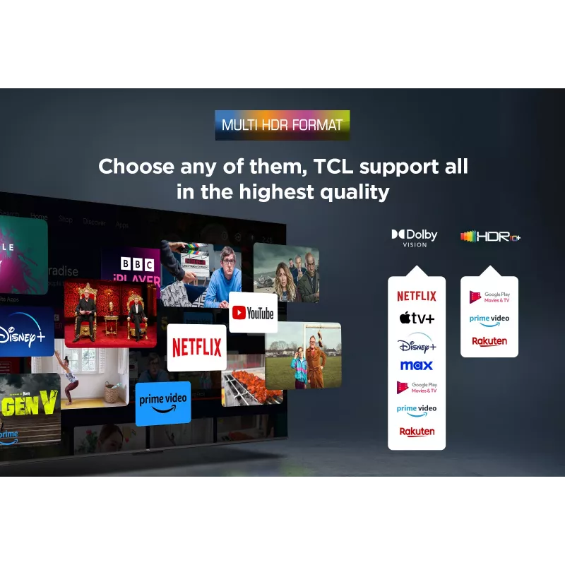 TCL V6C 75V6C televizorius 190,5 cm (75 colių) 4K Ultra HD Smart TV Wi-Fi Metalinis 330 cd/m²