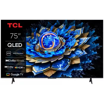 TCL T69C 75T69C televizorius 190,5 cm (75 colių) 4K Ultra HD Smart TV Wi-Fi juodas 350 cd/m²