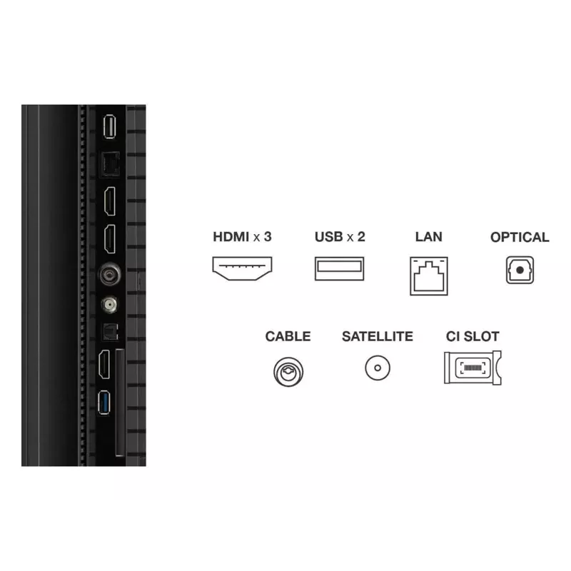 TCL T69C 75T69C televizorius 190,5 cm (75 colių) 4K Ultra HD Smart TV Wi-Fi juodas 350 cd/m²