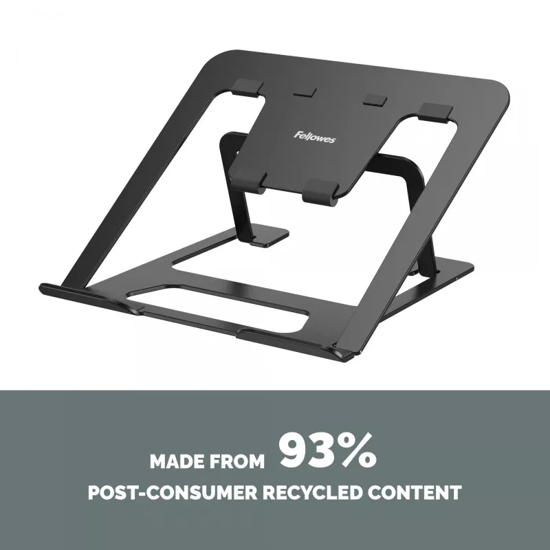 Fellowes Alumia nešiojamas stovas nešiojamam kompiuteriui, iki 15 colių, 5 kg, juodas