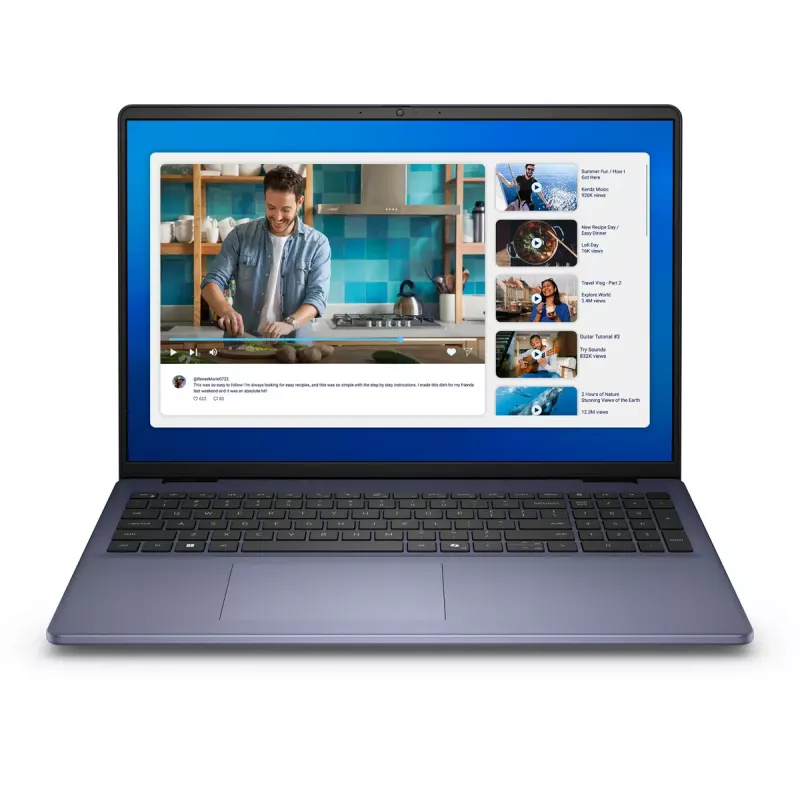 Nešiojamas kompiuteris DELL DC16251 Intel Core 7 150U 40,6 cm (16 colių) Full HD+ 16 GB DDR5-SDRAM 512 GB SSD Wi-Fi 6E (802.11ax) Ubuntu Linux Mėlynas