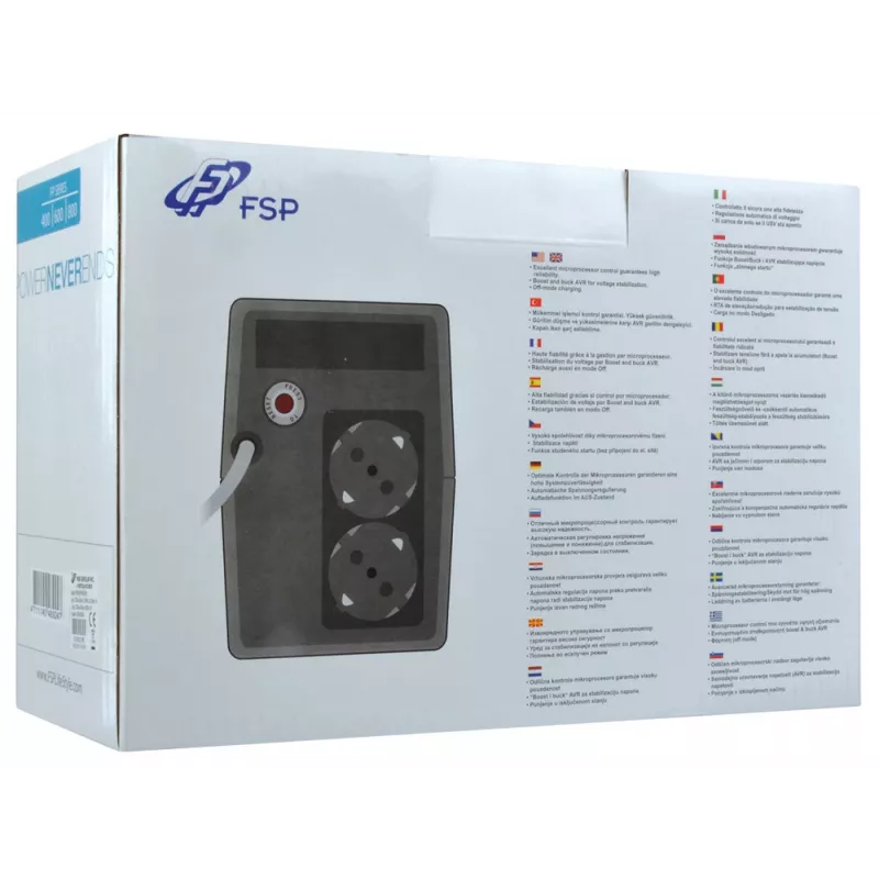 Nepertraukiamo maitinimo šaltinis FSP FP 800, 0.8 kVA, 480 W, 2 lizdai