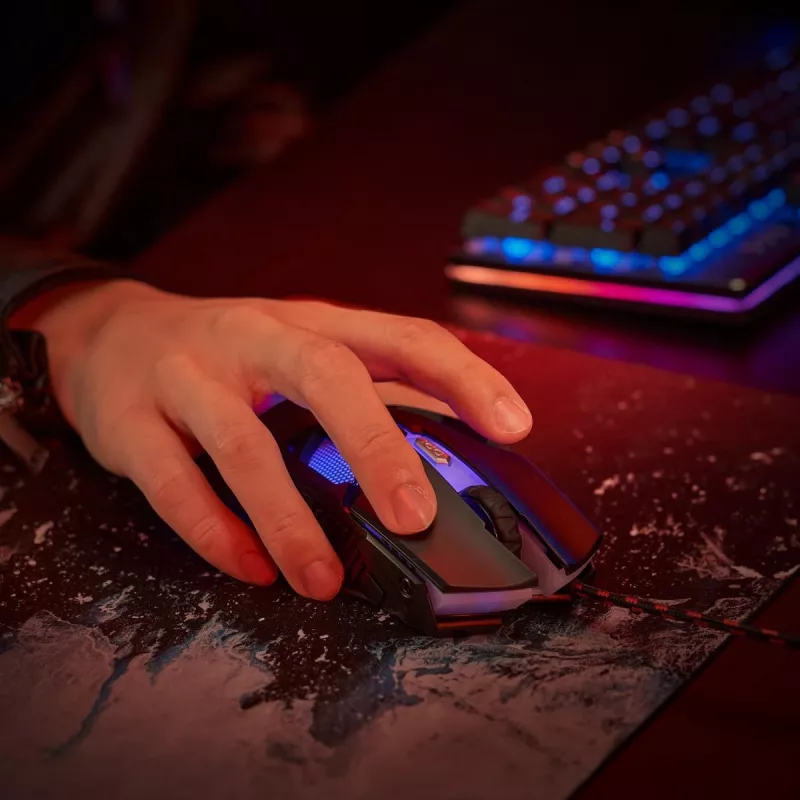 Žaidimų pelė Acer Nitro NMW200 – ambidekstrinė, optinė 7200 DPI, 7 mygtukai, USB Type-A, juoda